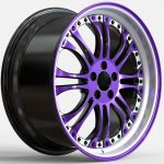Mercedes-Benz E300 Wheels Oem Black And Purple Rims - Image 2