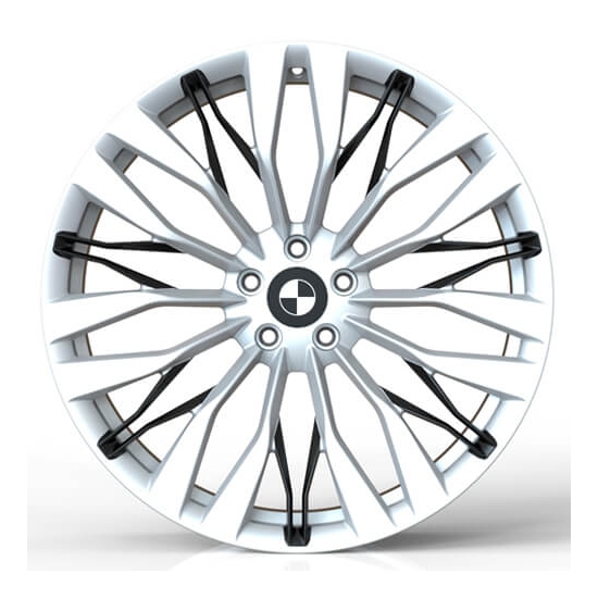 2 Bmw X5 Custom Rims G05 Wheels Gloss Silver And Black - Image 1