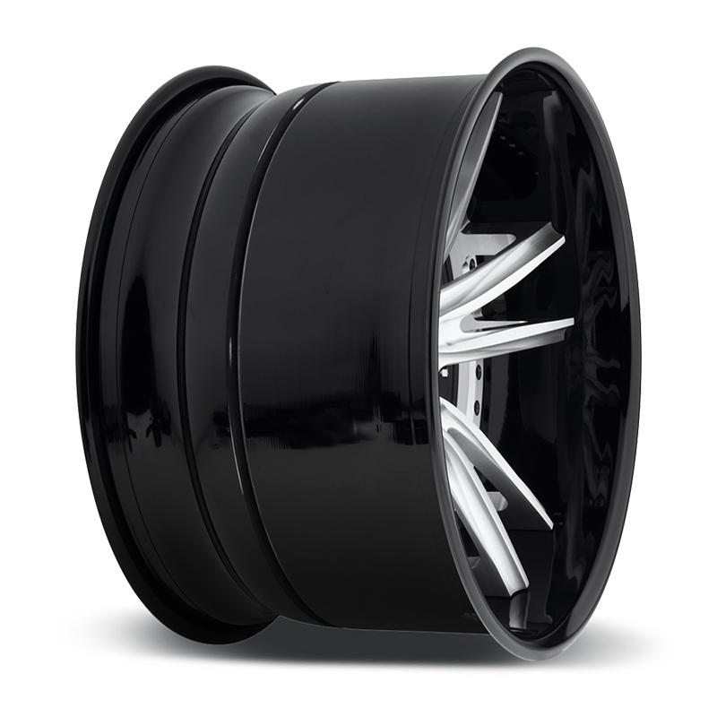 Deep concave forged alloy wheels wholesale - gloss black machined face 2026