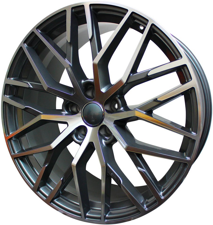 Mesh design alloy wheels wholesale - silver and gunmetal gray